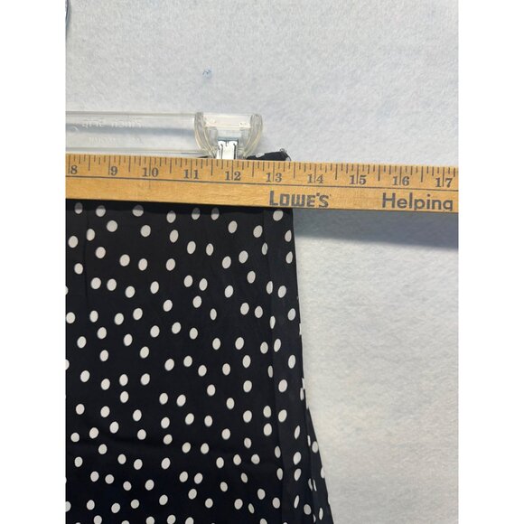 Black & White Polka Dot Rayon Skirt By Salaam Womens Small - Picture 6 of 8